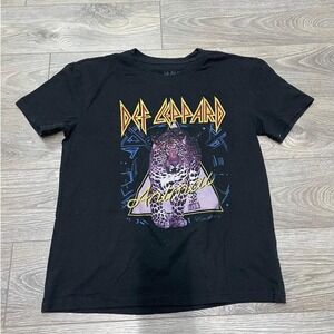Def Leppard Animal Graphic Band Tee Black Size s